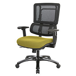 Vertical Black Mesh Back Chair with Shiny Black Base 1